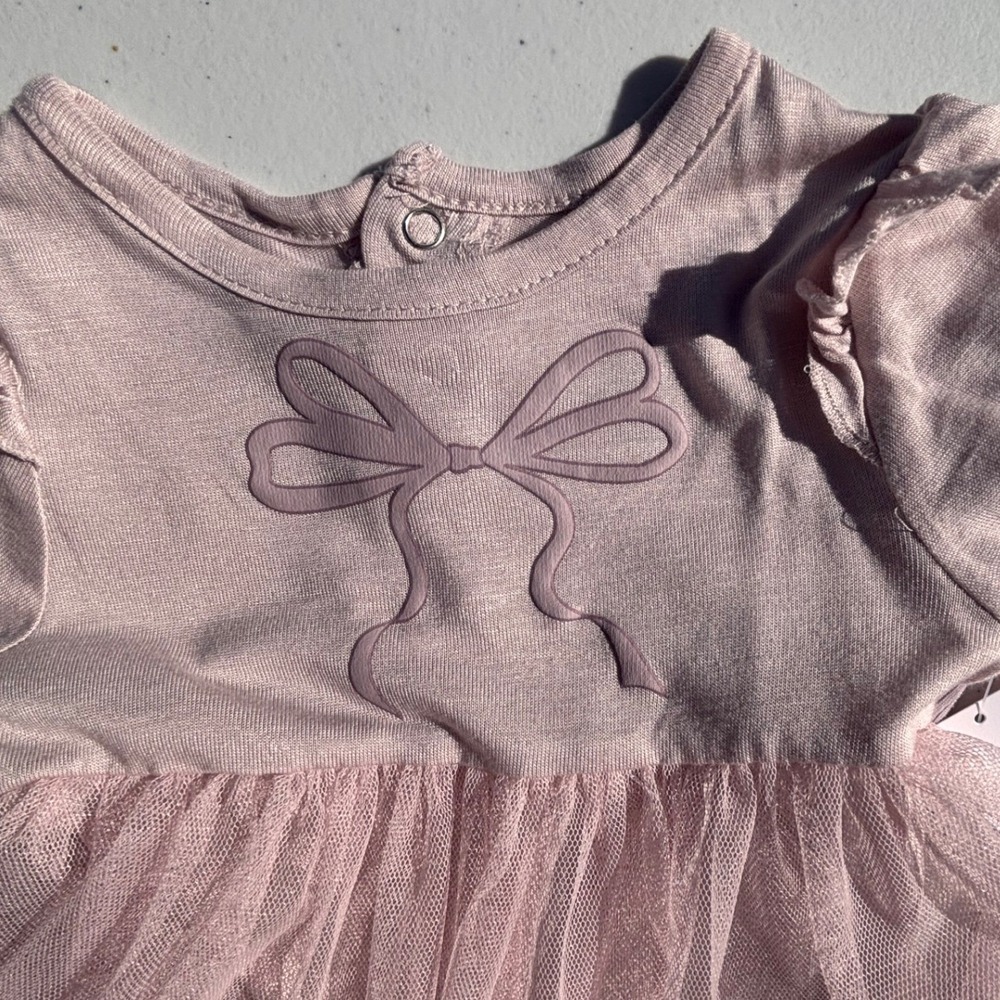 Cozy Couture Baby Bodysuit Set 6-9m Pink Purple Bamboo Tutu Floral NWT 3pc - Picture 5 of 11